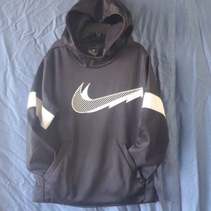 Boys Nike dri-fit black hooded sweatshirt